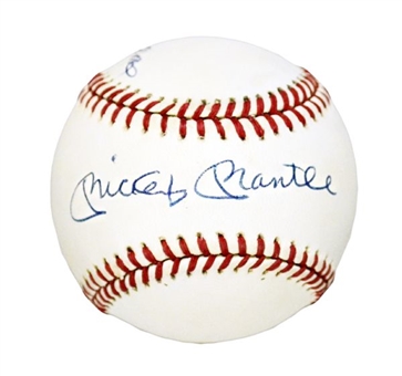Mickey Mantle and Ted Williams Dual-Signed Baseball